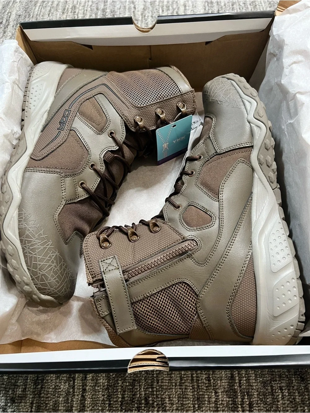 CQR Tactical Cowhide Duratex Combat Boots Size 13
